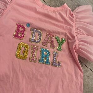 Bday girl rhinestone top